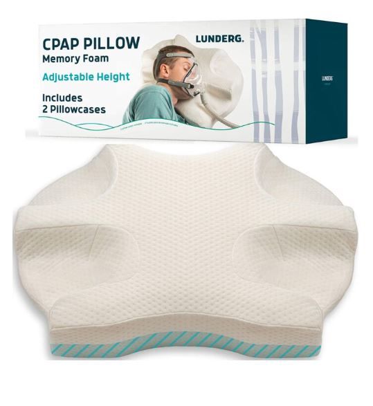 Photo 1 of ** USED ** CPAP Pillow for Side Sleepers – Includes 2 Pillowcases – Adjustable Memory Foam Pillow for Sleeping on Your Side, Back & Stomach – Reduce Air Leaks & Mask Pressure for a Better Sleep
