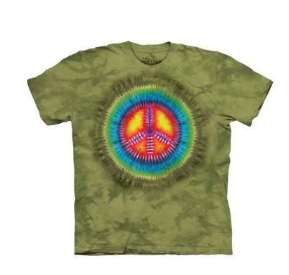 Photo 1 of ** USED ** (( SIZE MEDIUM )) Men's Peace Tie Dye T-shirt
