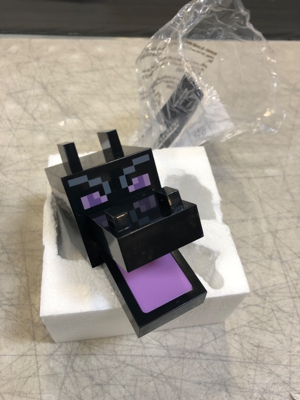 Photo 2 of ** USED READ NOTES ** Minecraft Purple Ender Dragon Plug-In Nightlight With Auto Dusk To Dawn Sensor | LED Mood Light For Kids Bedroom, Play Room, Hallway | Home Decor Room Essentials | Video Game Gifts And Collectibles
