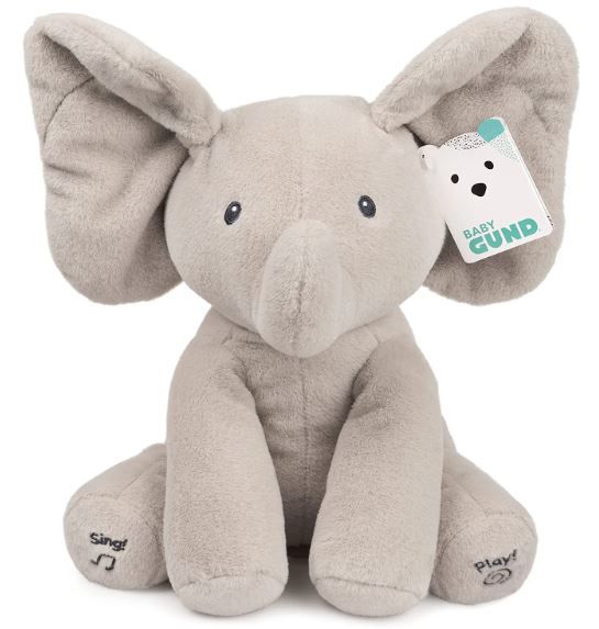 Photo 1 of ** USED ** GUND Baby Official Animated Flappy The Elephant Stuffed Animal Baby Toy Plush for Baby Boys and Girls, Gray, 12" (Song Styles May Vary)
