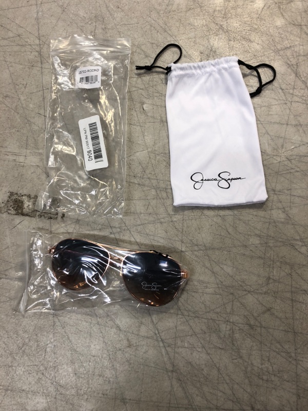 Photo 2 of ** USED ** Jessica Simpson J5702 Classy Metal Women's Aviator Sunglasses with 100% Uv Protection. Glam Gifts for Her, 59 Mm
