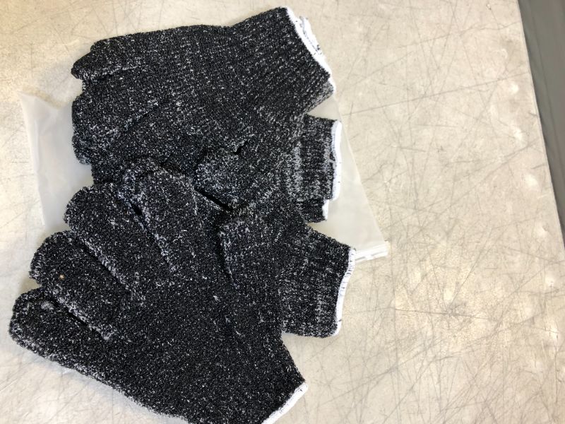 Photo 2 of 4 Pairs Exfoliating Gloves Body Scrubber,Black Scrub Wash Mitt for Bath or Shower,Deep Cleaning Acne and Dead Skin Removal.
