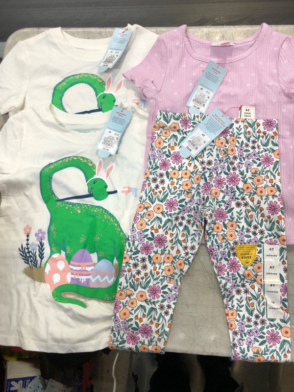 Photo 1 of 4 PC KIDS CLOTHES & PANTS BUNDLE SIZE 4T