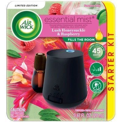 Photo 1 of Air Wick Essential Mist - Lush Honeysuckle and Raspberry Starter Kit - 2ct