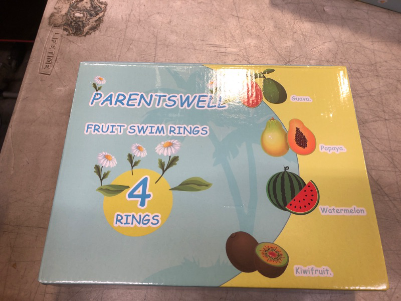 Photo 2 of Parentswell Pool Floats, Inflatable Fruit Pool Float Swimming Ring, Kiwi,Papaya, Guava Pool Floaties for Kids Kiwi, Papaya, Guava, Watermelon