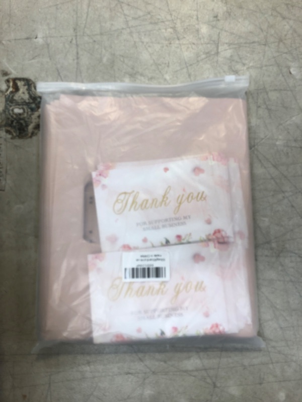 Photo 1 of 50Pcs Poly Mailers 10x13 Inch with 50Pcs Thank You Cards, Packaging Bags for Small Business, Shipping Bags for Clothing, Small Business Packaging Suppilies pink