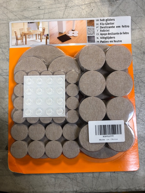 Photo 2 of 108pcs Round Heavy Duty Nail-on Anti-Sliding Felt Pad for Furniture Chair Table Leg Feet Floor Protectors (Brown)
