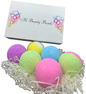 Photo 1 of Beauty Bombs Gift Set 6 Extra Large 3.5oz fizzies with Pure Essential Oils, Epsom Salt Fizzy Spa to Moisturize Dry Skin, Perfect Handmade Birthday Mothers Day Gifts idea for Her/Him, Wife, Girlfriend
