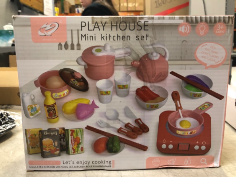 Photo 2 of BAIMINGGE Play Food Sets for Kids, Kitchen Play Kitchen Food, Realistic Food Toys Kitchen Accessories for Kids, Cooking Utensils Toys, Birthday Gift Educational Toys Food Assortment Dinosaur