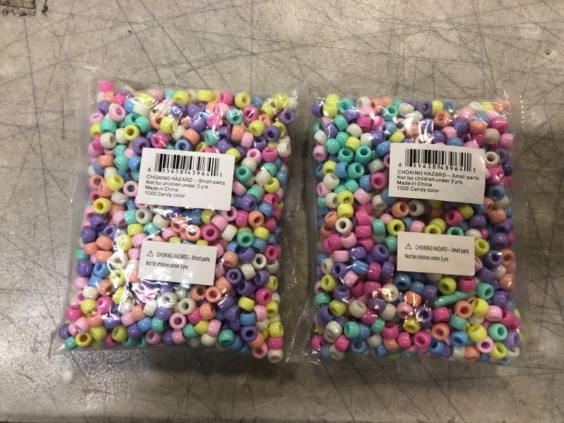 Photo 2 of Eppingwin Beads and Bead assortments (1000 Candy Pony Beads)… Medium Pack Macaroon Candy - 2 Packs 