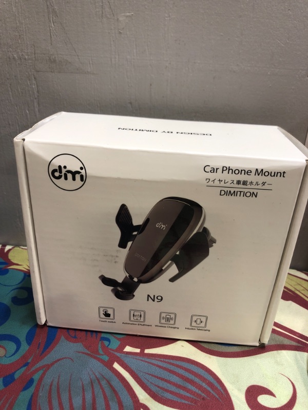 Photo 2 of Wireless Car Charger Holder, DM 10W Qi Fast Charging Air Vent Car Phone Mount Automatic Clamping Cell Phone Holder Compatible with iPhone 12/12 Por Max/11/11 Pro Max/Xs Max, Samsung Galaxy S21/S10 - Factory Seal