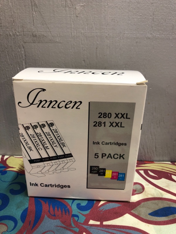Photo 1 of Inncen Compatible Ink Cartridges Replacement for Canon 280 281 PGI 280XXL CLI 281XXL for Pixma TR8520 TR7520 TS9120 TS6120 TS6220 TS8120 Printer