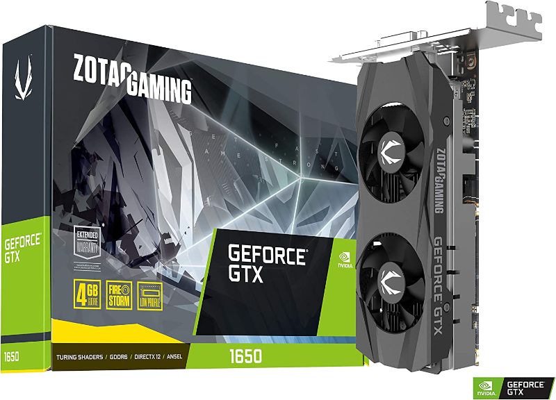Photo 1 of ZOTAC GAMING GeForce GTX 1650 LP 4GB GDDR6 128-bit Gaming Graphics Card, Super Compact, Low-profile, ZT-T16520H-10L
OUT OF BOX ITEM 
