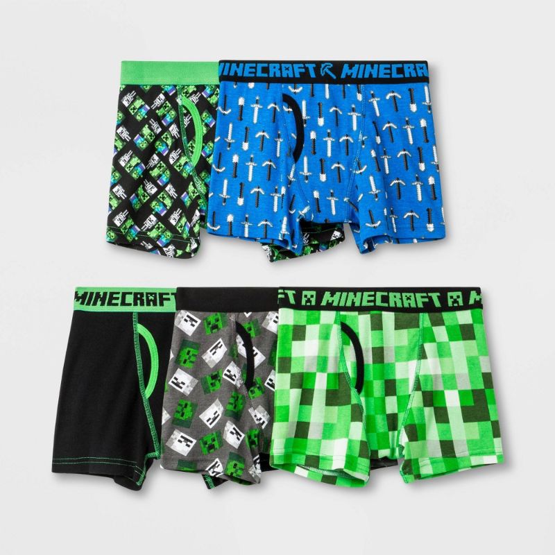 Photo 1 of Boys' Minecraft 5pk Boxer Briefs - SIZE 8, Multicolored
