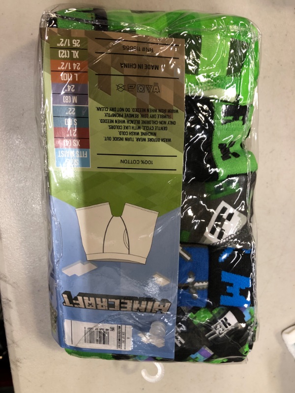 Photo 2 of Boys' Minecraft 5pk Boxer Briefs - SIZE 8, Multicolored
