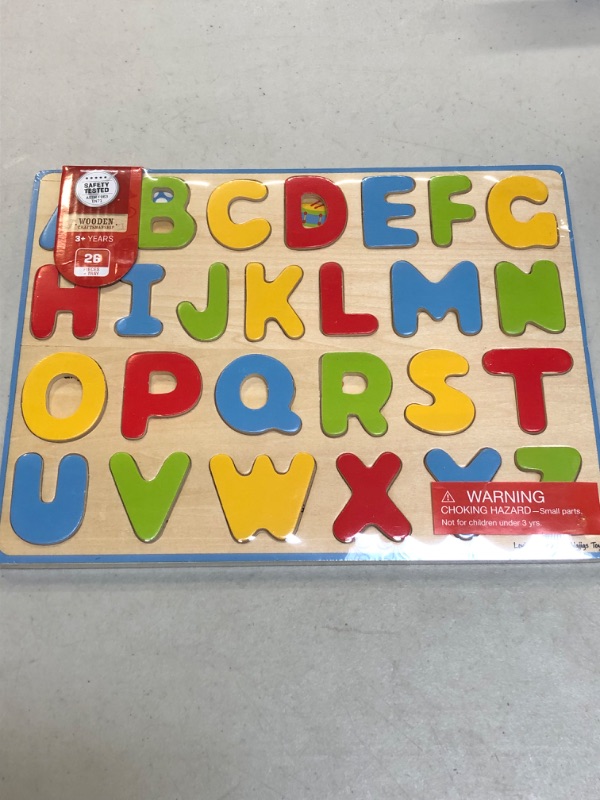 Photo 2 of Bigjigs Toys Puzzles - Inset Uppercase ABC 26-Piece Puzzle
