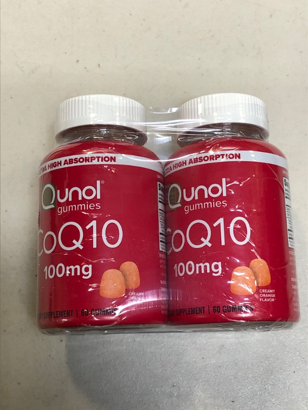 Photo 2 of CoQ10 Gummies, Qunol CoQ10 100mg, Delicious Gummy Supplements, Helps Support Heart Health, Vegan, Gluten Free, Ultra High Absorption, 2 Month Supply (60 Count, Pack of 2) CoQ10 60 Count (Pack of 2)
EXP 06/2024