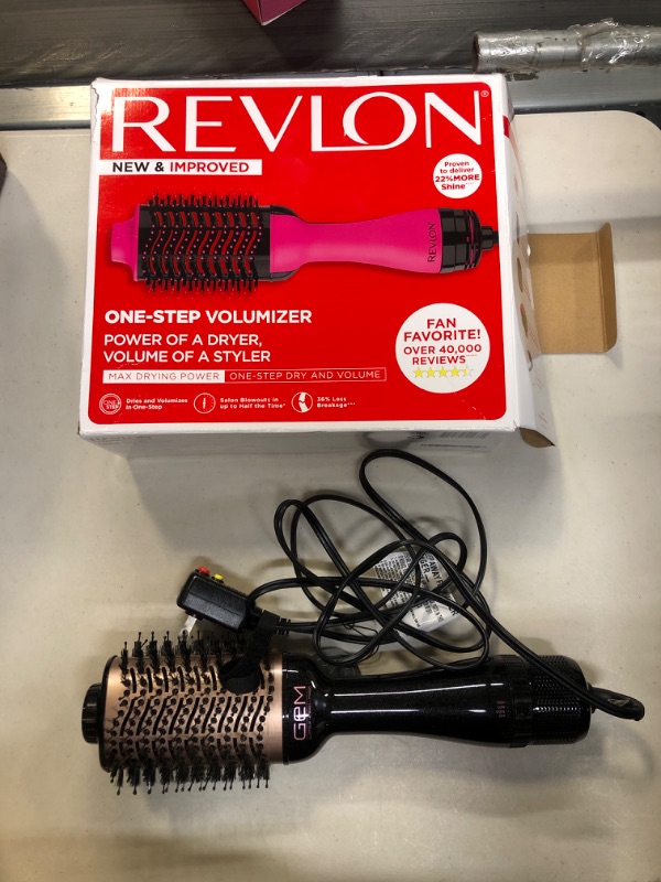 Photo 2 of ** USED READ NOTES ** Hair dryer brush, hot air brush, female hair dryer brush professional salon anion anti-hairiness,
