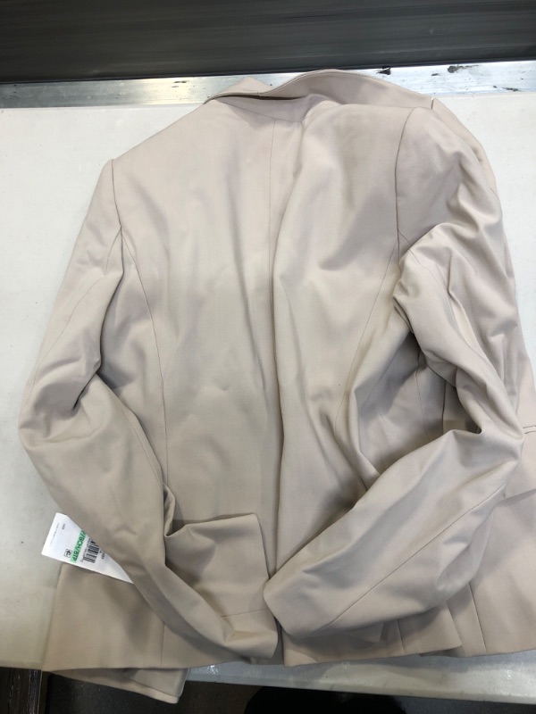 Photo 4 of ** USED READ NOTES  ** CALVIN KLEIN Notch-Collar Long Sleeve Padded Shoulder Luxe Stretch Jacket
