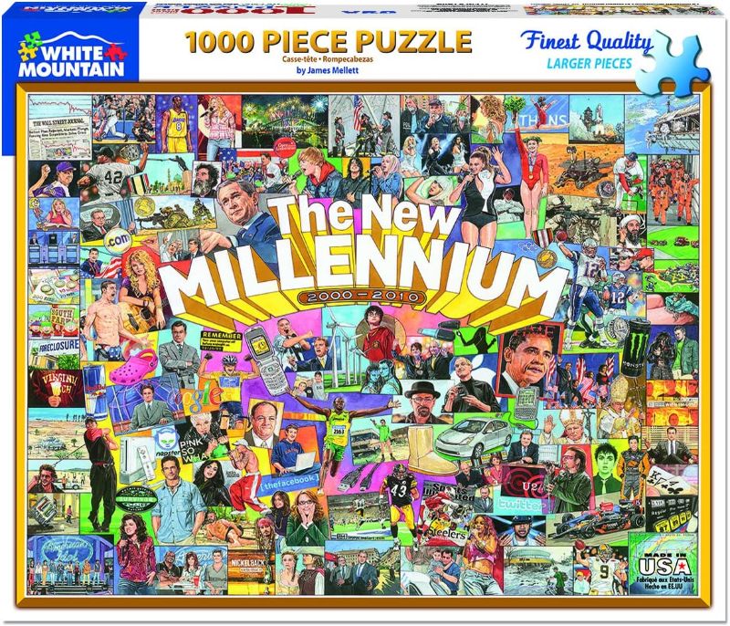 Photo 1 of ** USED READ NOTES ** White Mountain Puzzles The New Millennium - 1000 Piece Jigsaw Puzzle
