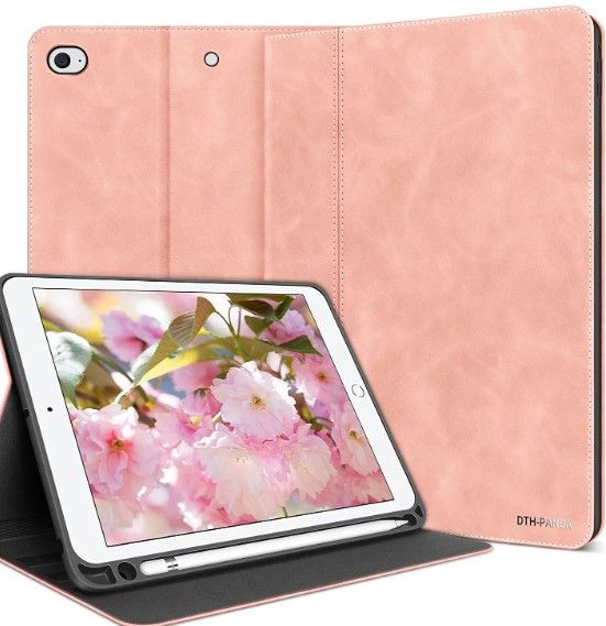 Photo 1 of ** USED ** (( COLOR LIGHT ROSE  )) DTH-PANDA Case for iPad Mini 5 2019/iPad Mini 4 2015 7.9 inch with Pencil Holder - Minimalist PU Leather fold Folio Smart Cover Auto Sleep/Wake
