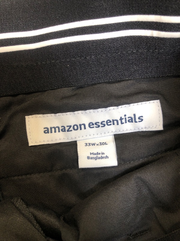 Photo 2 of ** USED ** (( SIZE 33W X 30L )) AMAZON ESSENTIALS BLACK SLIM FIT PANTS 