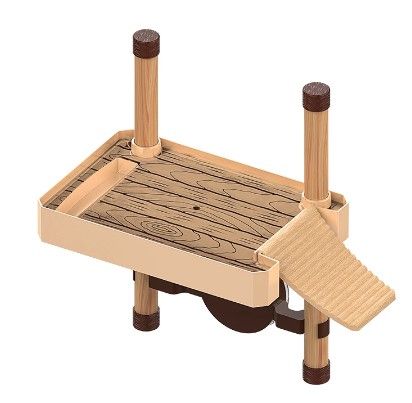 Photo 1 of ** USED ** Wood Grain Floating Island, Turtle Terrace Climbing Platform Fish Tank High Water Turtle Basking Platform Fish Tank Accessories
