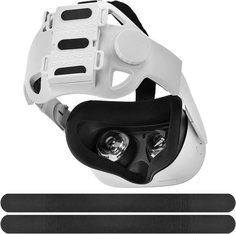 Photo 1 of Ahroy Head Strap for Quest 2, Adjustable for Head Strap, Exclusive Designed Strap-Type Power Supply Bracket for Longer Game Time, Enhance Support and Reduce Pressure
