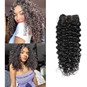 Photo 1 of 16 Inch Water Curl Clip In Hair Extensions Human Hair 