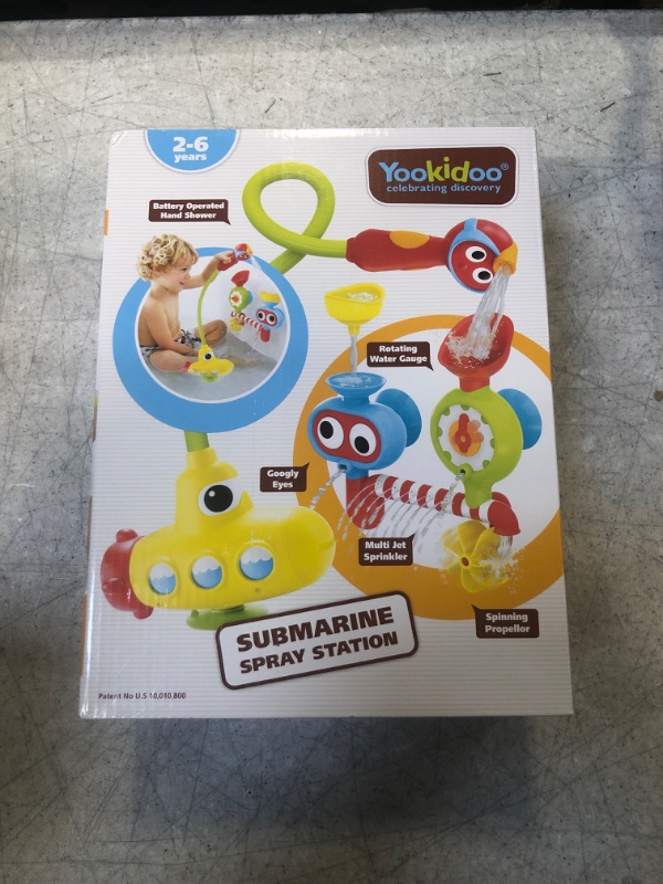 Photo 2 of Yookidoo Kids Bath Toy - Submarine Spray Station - Battery Operated Water Pump with Hand Shower for Bathtime Play - Generates Magical Effects (Age 2-6 Years)
