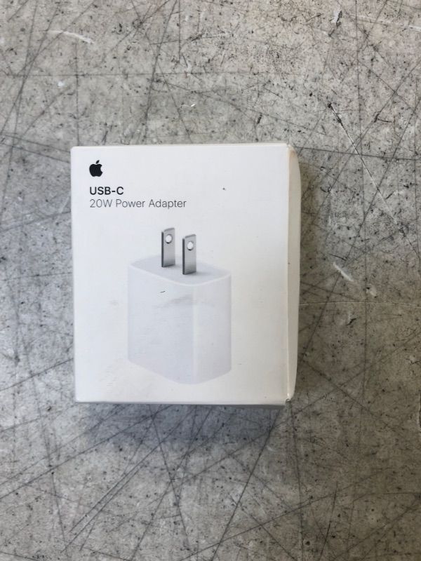 Photo 4 of Apple 20W USB-C Power Adapter - iPhone Charger with Fast Charging Capability, Type C Wall Charger
