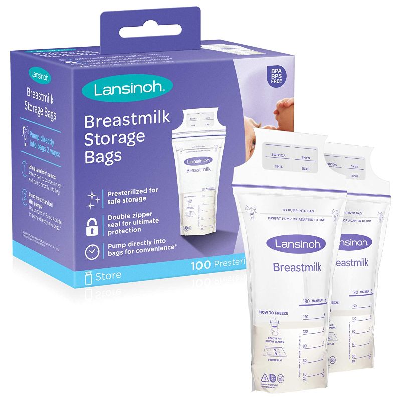 Photo 1 of Lansinoh Breastmilk Storage Bags, 100 Count Milk Storage Bags
