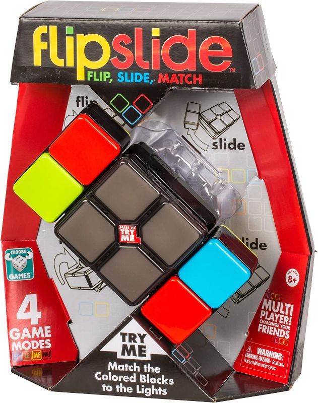 Photo 1 of Flipslide Game, Electronic Handheld Game | Flip, Slide, and Match the Colors to Beat the Clock - 4 Game Modes - Multiplayer Fun
