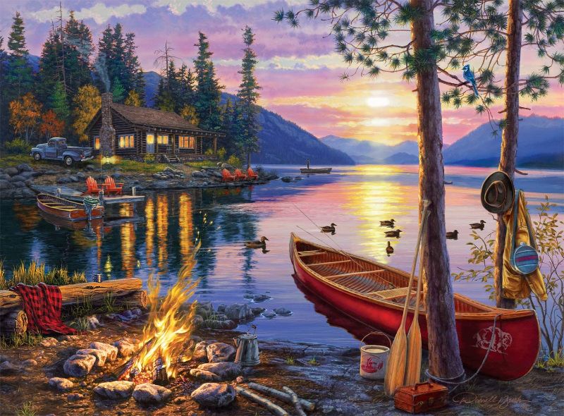 Photo 1 of Buffalo Games - Darrell Bush - Canoe Lake - 1000 Piece Jigsaw Puzzle
