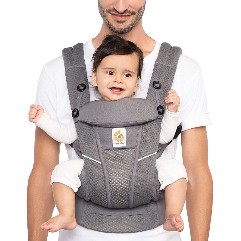 Photo 1 of Ergobaby All Carry Positions Breathable Mesh Baby Carrier with Enhanced Lumbar Support & Airflow (7-45 Lb), Omni Breeze, Graphite Grey
