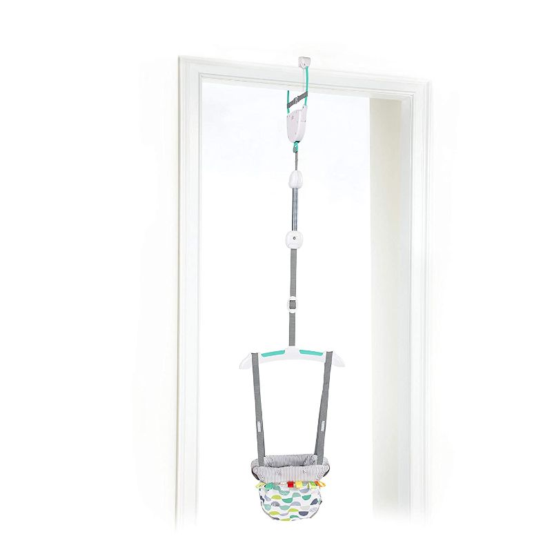 Photo 1 of Bright Starts Playful Parade Door Jumper for Baby with Adjustable Strap, 6 Months and Up, Max Weight 26 lbs
