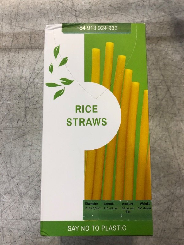 Photo 3 of ( 100percent Natural from VietNam) ECOCEREAL - Rice straws for beverage -Biodegradable-Edible Rice Drinking Straw, Combo 80 units 0.31IN & 35 units 0.51IN (inches), MIX COLOR 0.31 & 0.51IN (inches)
