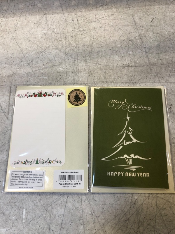 Photo 2 of 2 COUNT OF Duc Quyen Cards - Pop up Christmas Cards R (Christmas Tree), Paper 3D Handmade Greeting Cards, Luxury card for Family Members, Friend, Staff, Colleague or Partner on new year & Xmas, Post cards
