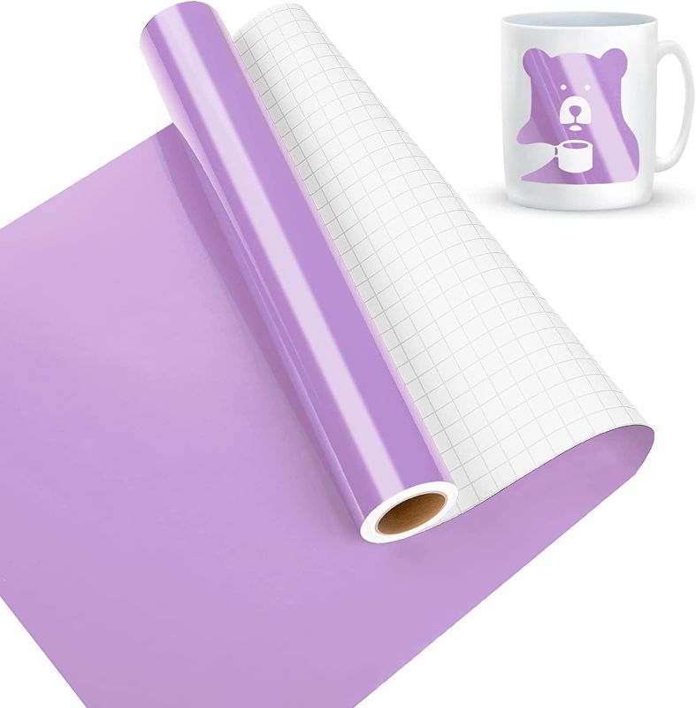 Photo 1 of 2 COUNT OF Glossy Violet Permanent Vinyl Roll for Cricut, Lya Vinyl 12" x 15Ft Permanent Outdoor Adhesive Vinyl Roll for CRI-Cut, Silhouette Cameo, Permanent Vinyl Roll for Decor Sticker, Party Decoration
