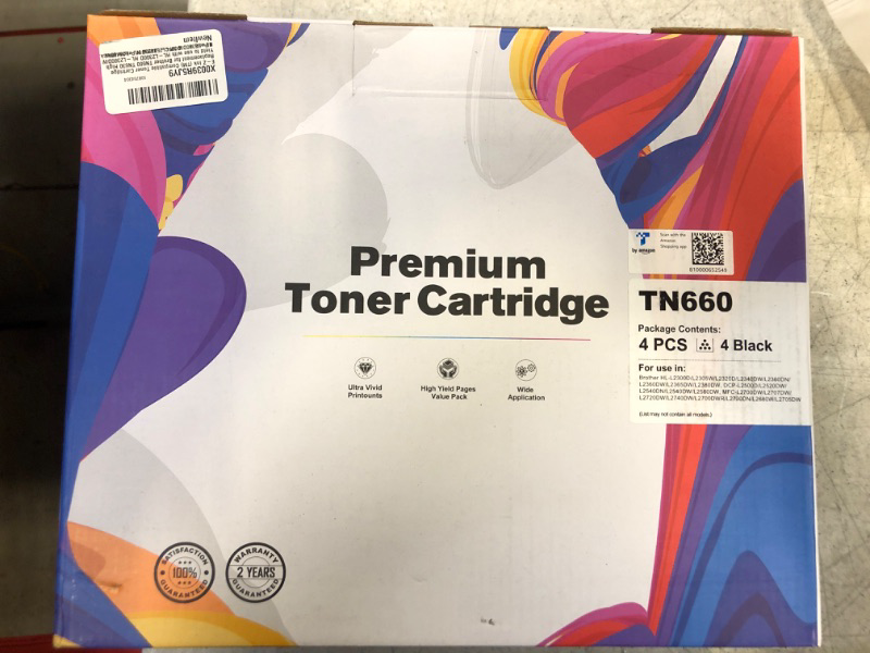 Photo 2 of E-Z Ink (TM Compatible Toner Cartridge Replacement for Brother TN660 TN630 High Yield to use with HL-L2300D HL-L2380DW HL-L2320D DCP-L2540DW HL-L2340DW HL-L2360DW MFC-L2720DW Printer (Black, 4 Pack)