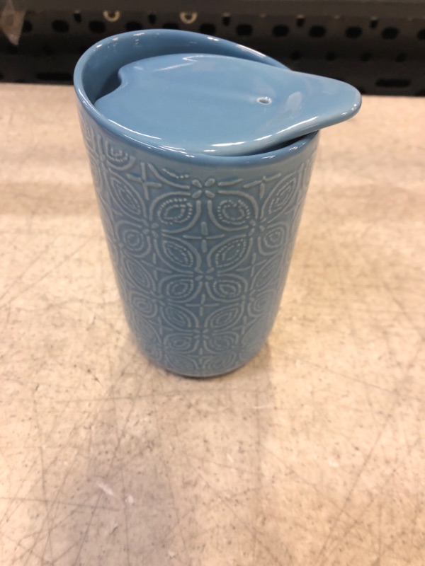 Photo 2 of 12oz Stoneware Travel Mug Blue - Threshold