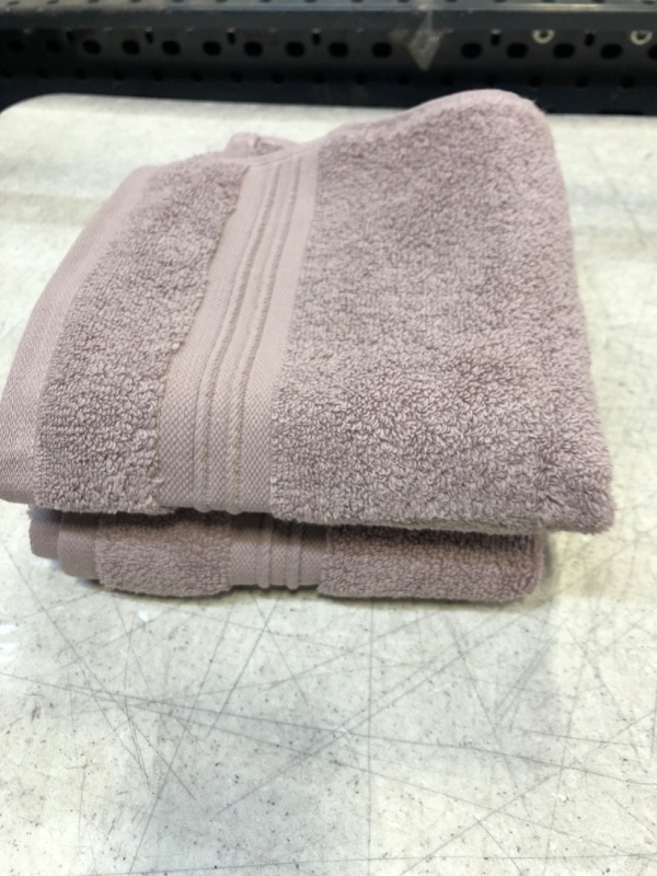 Photo 1 of  2 Hand Towel,  Quick Dry Absorbent Everyday Luxury Hotel Gym Pool Shower 100% Cotton Bathroom Towel Set - Blush Pink