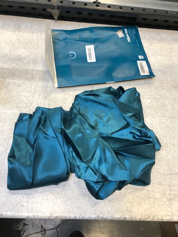 Photo 2 of Bedsure Satin Pillowcase for Hair and Skin Queen - Teal Silk Pillowcase 2 Pack 20x30 inches - Satin Pillow Cases Set of 2 with Envelope Closure Teal 20x30