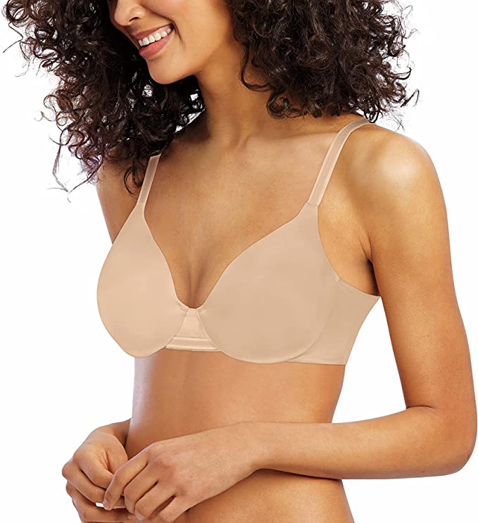 Photo 1 of Bali One Smooth U Underwire Bra, Smoothing Shapewear Bra, Concealing Full-Coverage Bra with Front-to-Back Smoothing
36DD