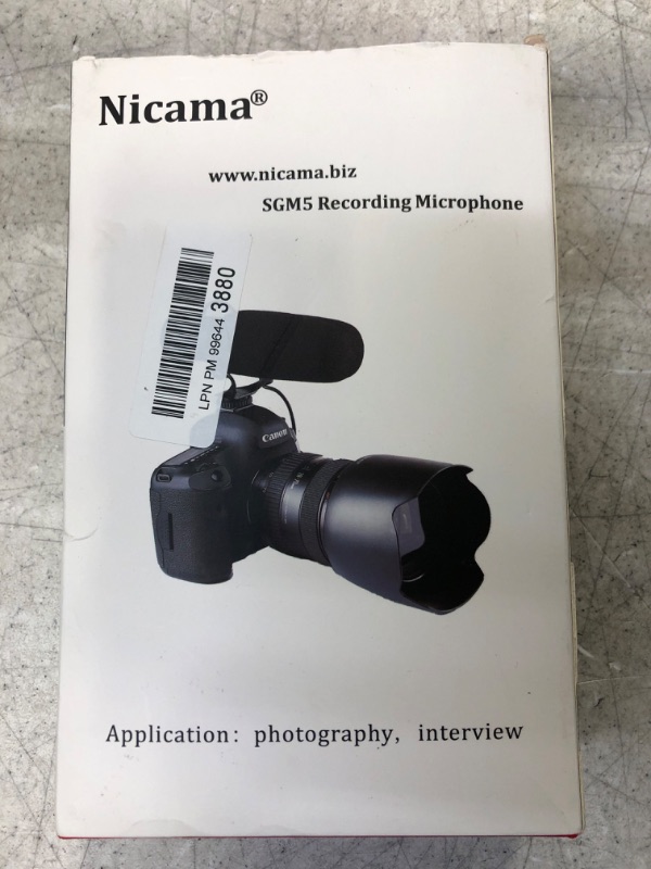 Photo 2 of Nicama SGM5 Cardioid Condenser Interview Microphone for DSLR Camera Nikon Canon Sony Mirrorless Camera DV Camcorder