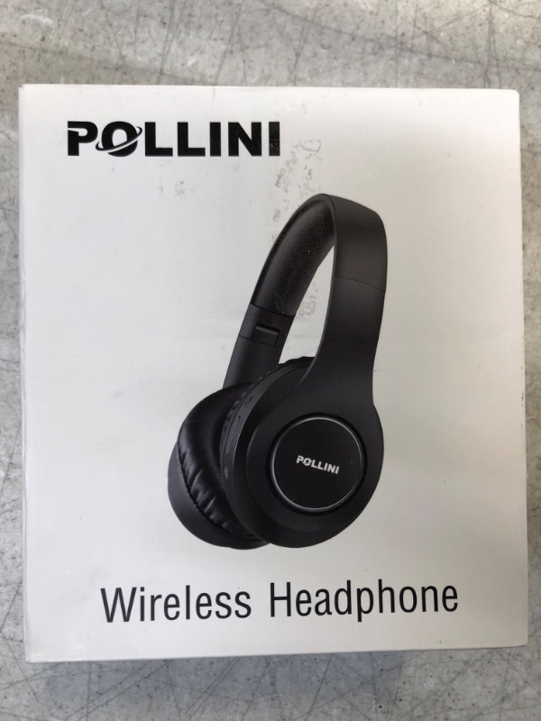 Photo 2 of Bluetooth Headphones Wireless, pollini 40H Playtime Foldable Over Ear Headphones with Microphone, Deep Bass Stereo Headset with Soft Memory-Protein Earmuffs for iPhone/Android Cell Phone/PC (Black)