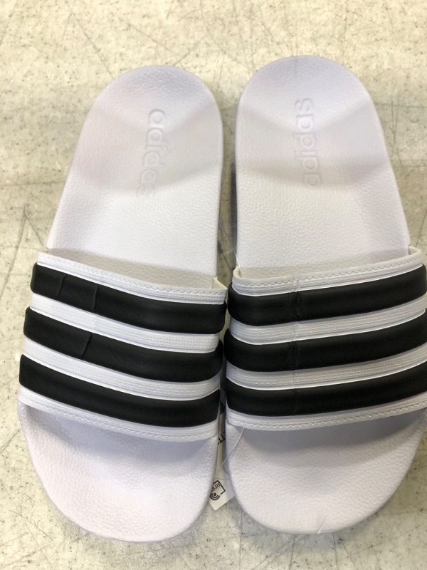 Photo 2 of adidas Men's Adilette Shower Slide 4 White/Black/White