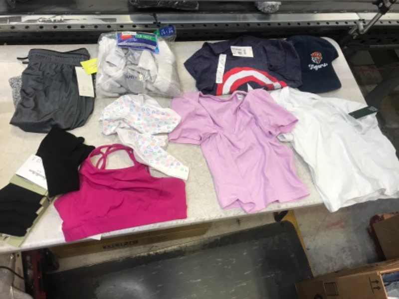 Photo 1 of 10 ITEM ASSORTED CLOTHING LOT 
SIZES VARY