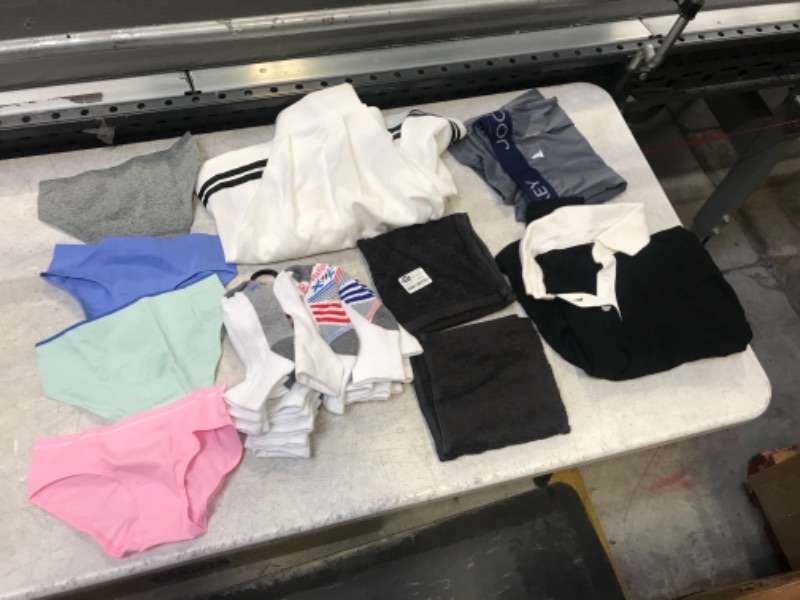 Photo 1 of 10 ITEM ASSORTED CLOTHING LOT 
SIZES VARY