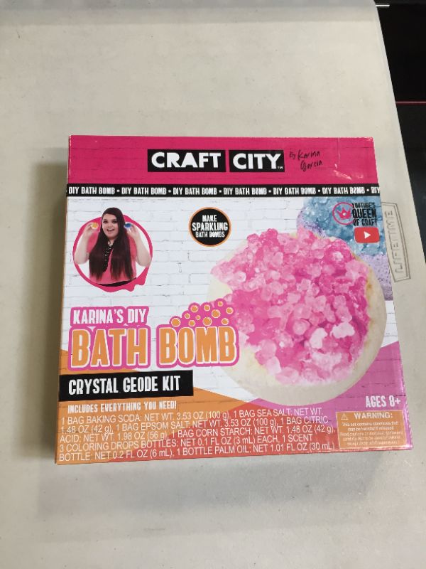 Photo 2 of Craft City Karina Garcia DIY Make Your Own Bath Bomb Kit | Crystal Geode Craft Kit | Ages 8+